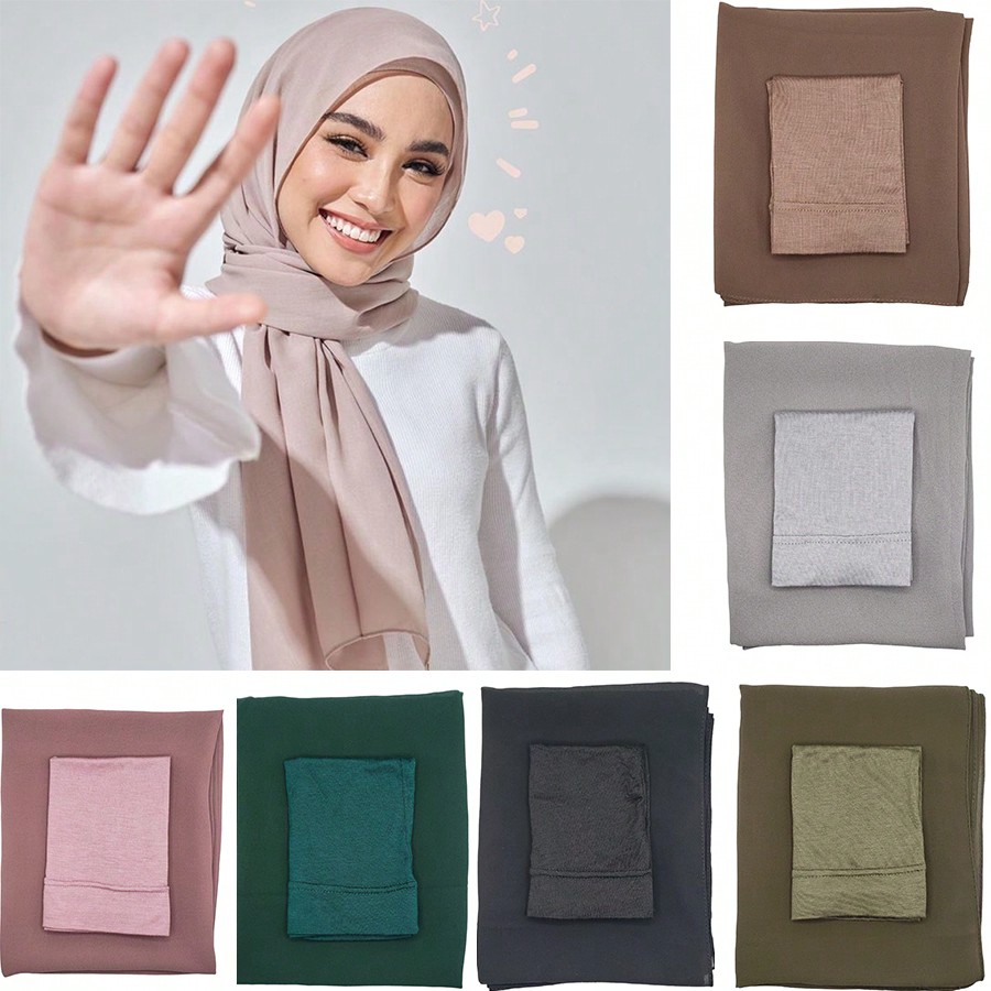 Women Fashion Youtube - طقم حجاب نسائي من قطعتين للاستخدام