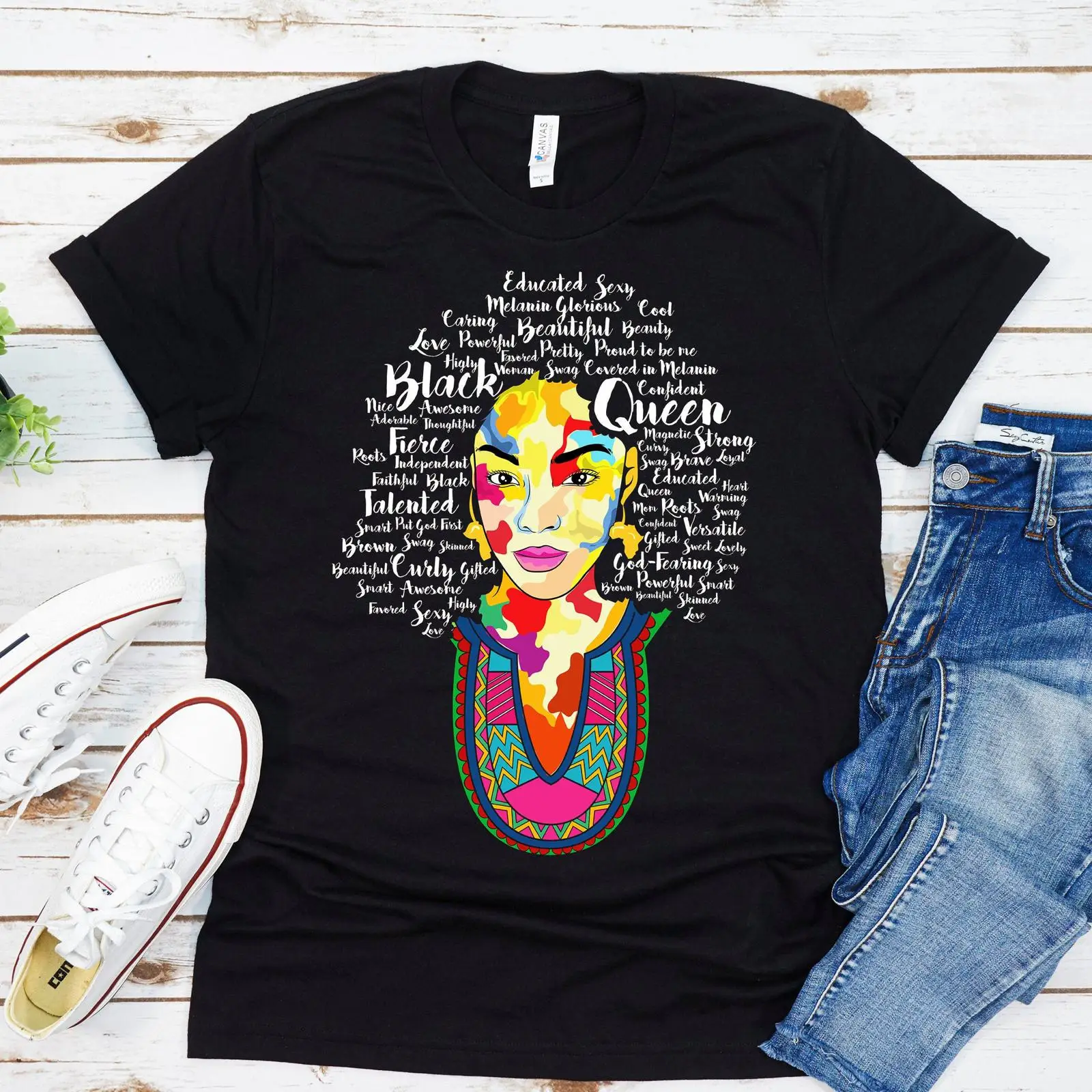 Women Fashion History - تي شيرت بلاك كوين لشهر التاريخ