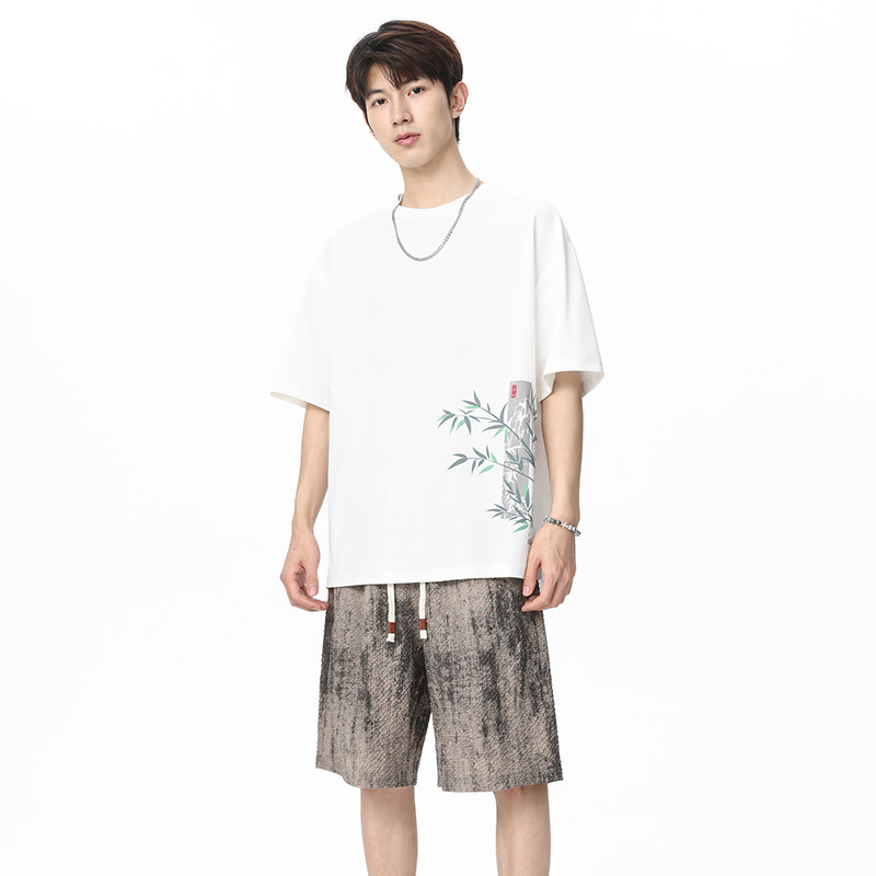 Tie Dye Two Piece - طقم رجالي صيني الطراز من قطعتين: