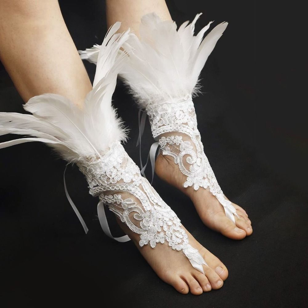 Women Fashion Gloves - 1 قطعة اكسسوارات الإزياء الدانتيل ريشة