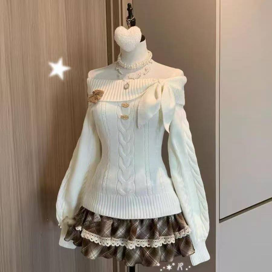 طقم من قطعتين بأسلوب كاوايي ال - مراجعة Women'S Fashion Knitwear وسعره