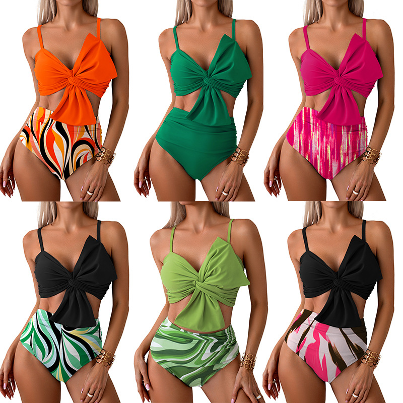 طقم بيكيني نسائي بخصر مرتفع، ق - مراجعة Tie Dye Two Piece وسعره