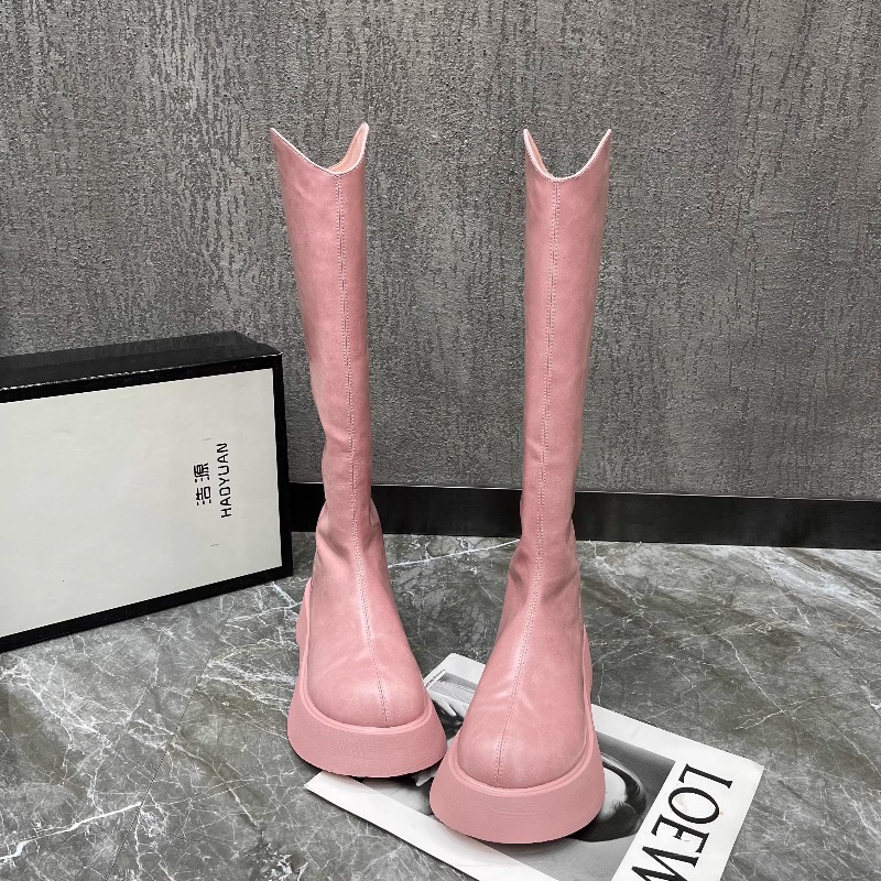 أحذية نسائية جديدة بسيطة بلون  - مراجعة Women'S Fashion Knee High Boots وسعره