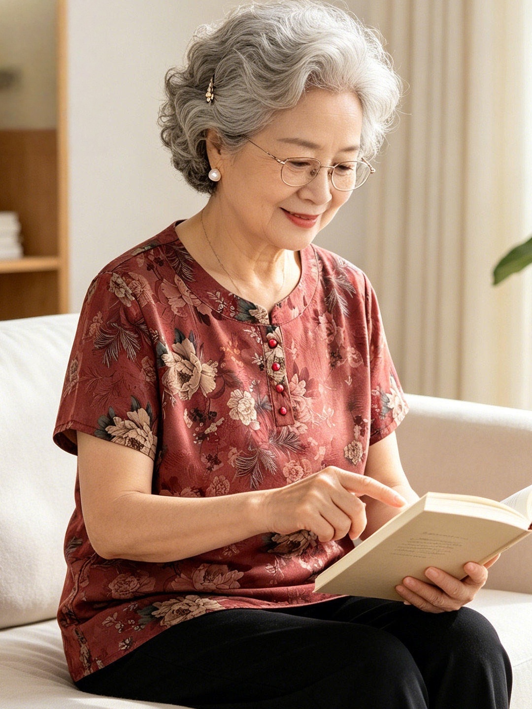 قميص صيفي أنيق بياقة مستديرة و - مراجعة Women Fashion Over 60 وسعره