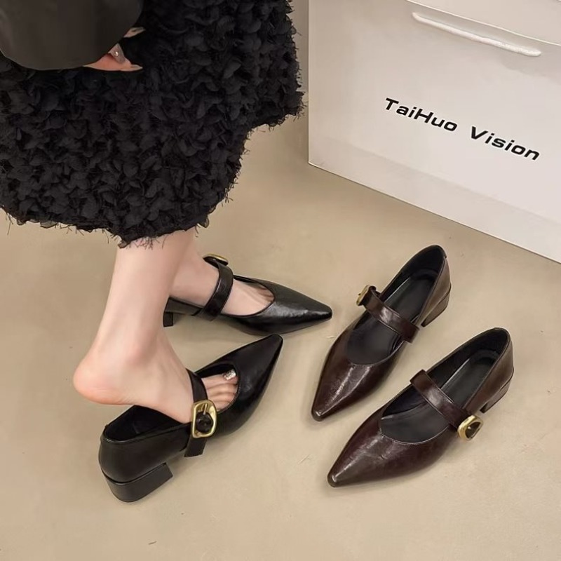 حذاء نسائي جديد ذو كعب منخفض ب - مراجعة Women'S Fashion Spring 2025 وسعره