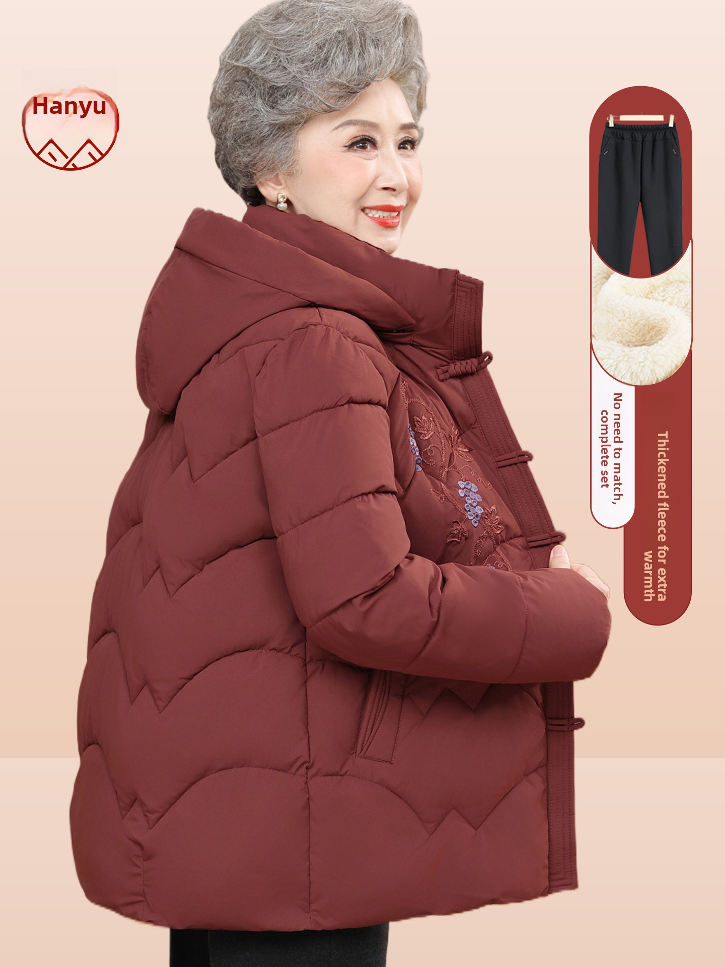 سترة قطنية مبطنة بالصوف ومطرزة - مراجعة Women Fashion Over 60 وسعره