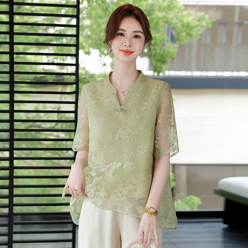 تي شيرت صيفي عصري فضفاض بأكمام - مراجعة Women Fashion Over 60 وسعره