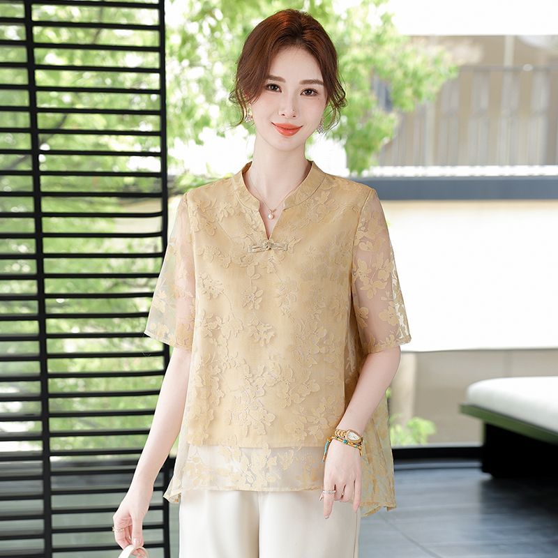 تي شيرت صيفي عصري فضفاض بأكمام - مراجعة Women Fashion Over 60 وسعره