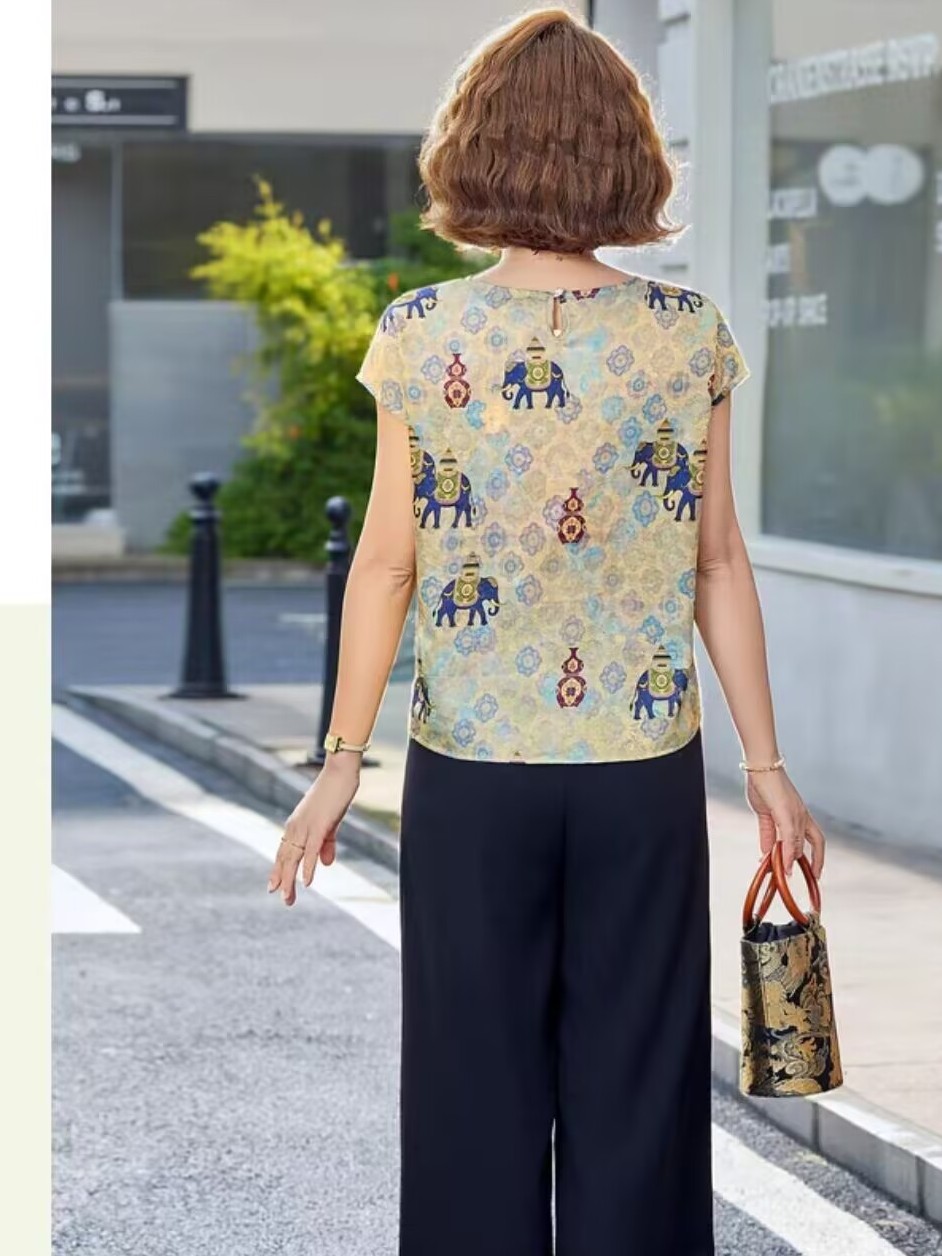طقم صيفي أنيق مكون من قطعتين ب - مراجعة Women Fashion Over 60 وسعره