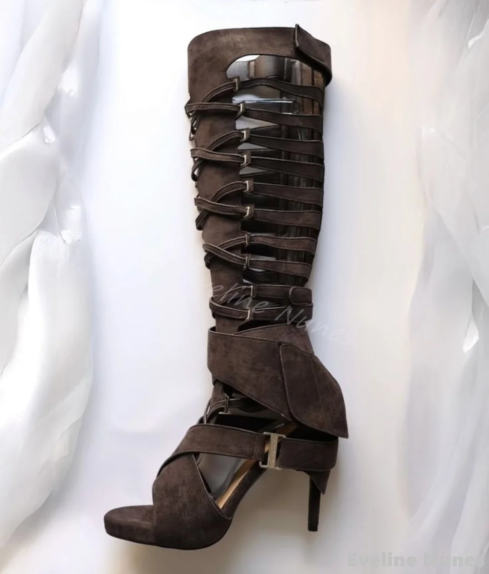صنادل نسائية طويلة حتى الركبة  - مراجعة Women'S Fashion Knee High Boots وسعره