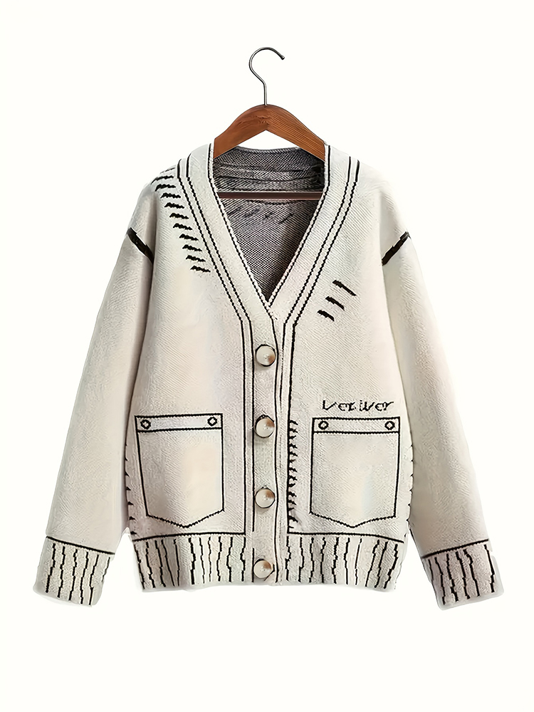 حجم كبير المرأة زر متابعة سترة - مراجعة Women'S Fashion Knitwear وسعره