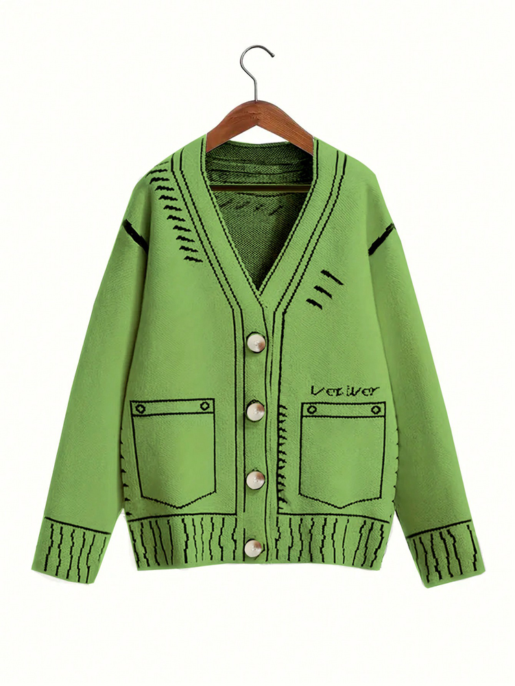 حجم كبير المرأة زر متابعة سترة - مراجعة Women'S Fashion Knitwear وسعره