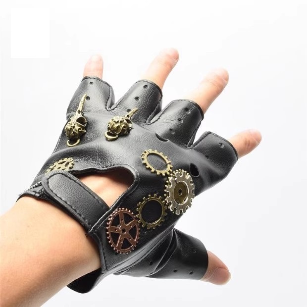 Steampunk بو الجلود أصابع البو - مراجعة Women Fashion Gloves وسعره
