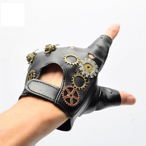 Steampunk بو الجلود أصابع البو - مراجعة Women Fashion Gloves وسعره
