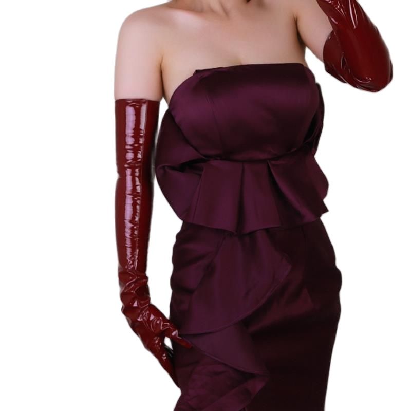 قفازات جلدية طويلة جداً بطول 6 - مراجعة Women Fashion Over 60 وسعره