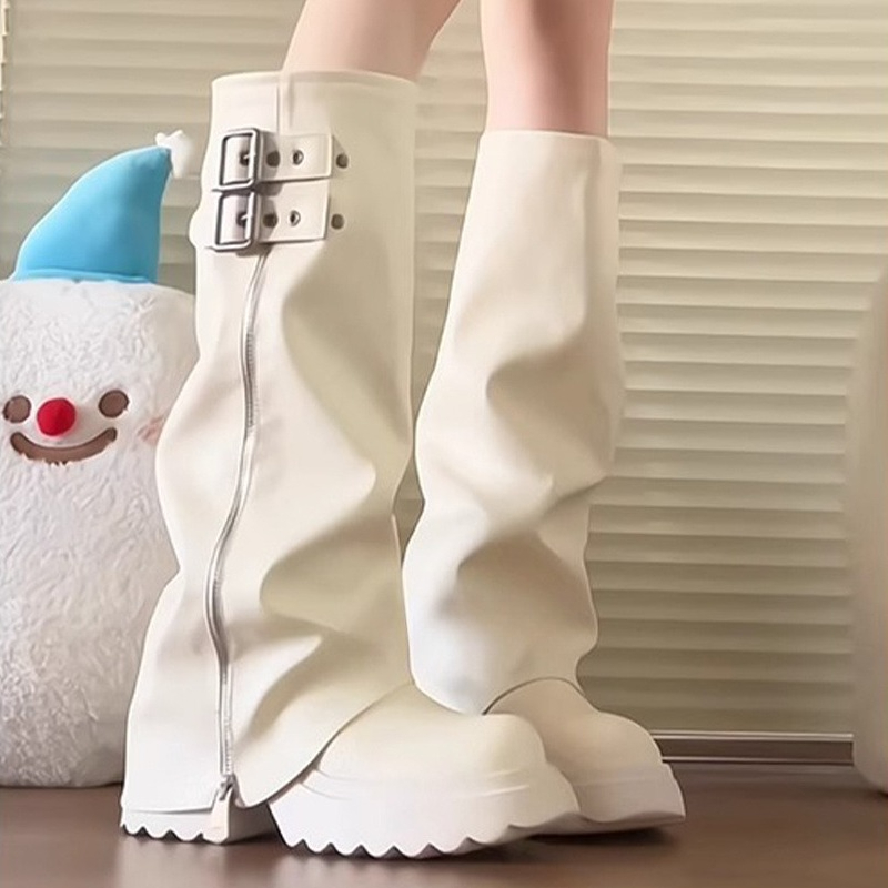 فاسق نمط الربط سميكة القاع الن - مراجعة Women'S Fashion Knee High Boots وسعره
