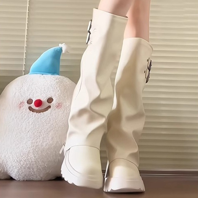 فاسق نمط الربط سميكة القاع الن - مراجعة Women'S Fashion Knee High Boots وسعره