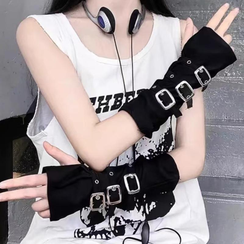 Y2K القوطية الشرير أصابع قفازا - مراجعة Women Fashion Gloves وسعره