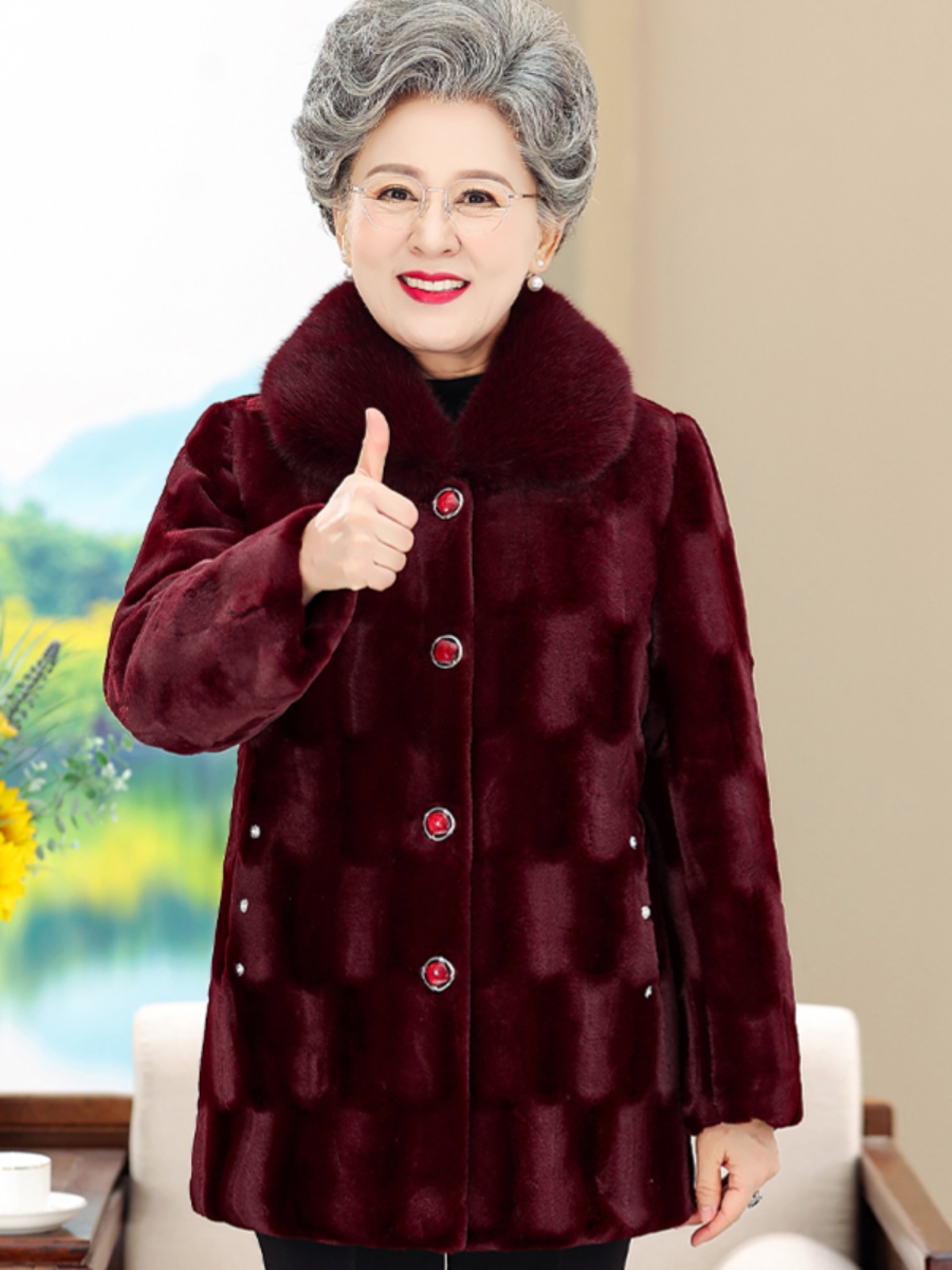 معطف مخملي سميك متوسط الطول لل - مراجعة Women Fashion Over 60 وسعره